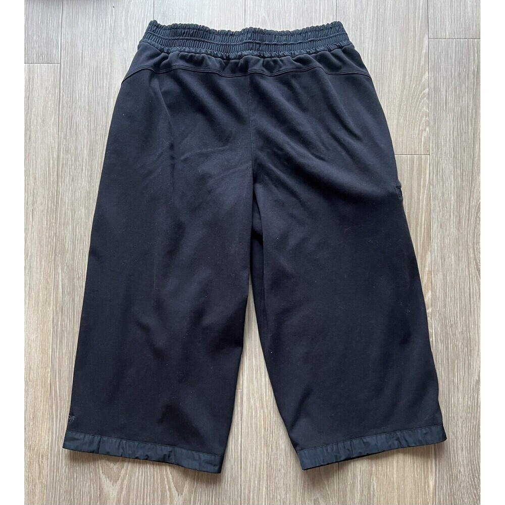 Athleta Pants Womens Size Large Black Wide Leg Crop Elastic Waist - Picture 6 of 7